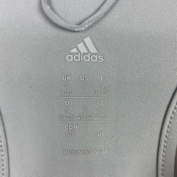 Adidas Racerback Tank Top Grey Size Small Running Fitness Yoga Activewear Tee - Picture 2 of 10